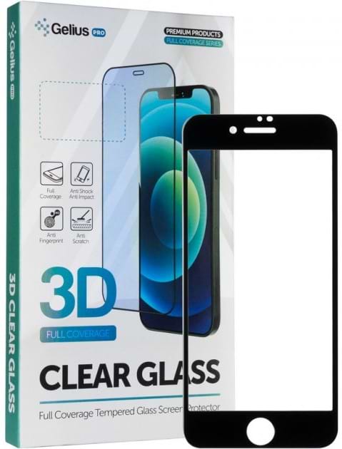 Захисне скло для смартфону Gelius Pro 3D for iPhone SE (2020) Black (88942) - Фото 1
