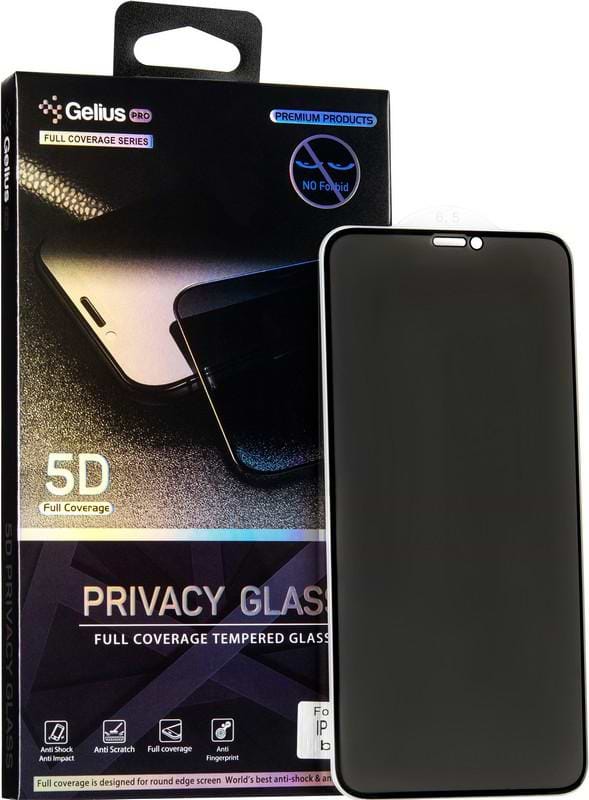 Фото - Захисне скло для смартфону Gelius Pro 5D Privasy Glass for iPhone XS Max Black (70959)