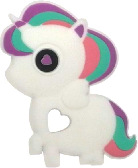 Прорезыватель Lindo единорог белый (LI 328-11)