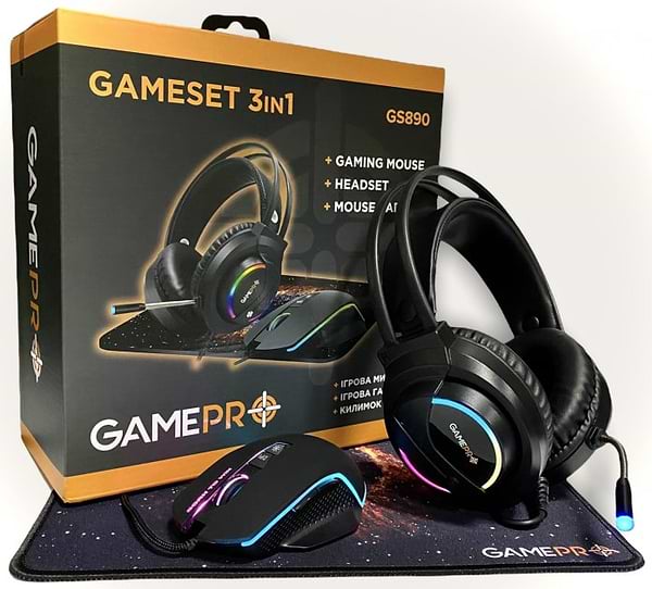 Фото - Мышь проводная игровая GamePro Gameset 3in1 GS890USB (+ наушники и коврик)