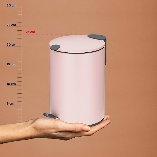 Фото - Бак для сміття з педаллю Kela Mats світло-рожевий 3 л (23617)