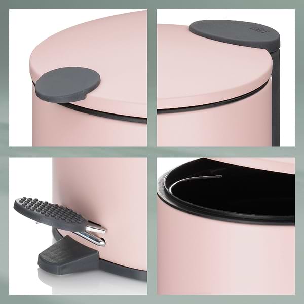 Фото - Бак для сміття з педаллю Kela Mats світло-рожевий 3 л (23617)