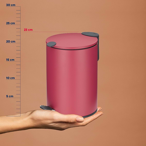Фото - Бак для сміття з педаллю Kela Mats пастельно-червоний 3 л (23618)