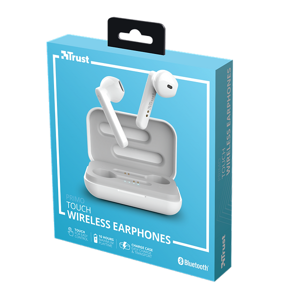 Фото - Навушники вкладиші бездротові TWS Trust Primo Touch True Wireless Mic White (23783)