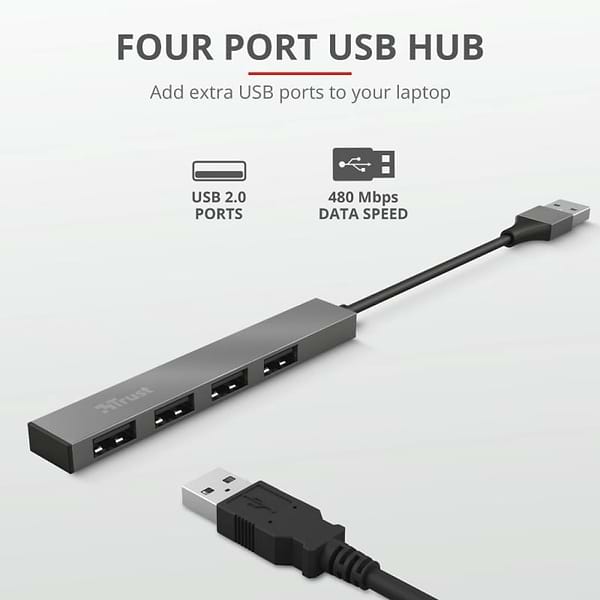 Фото - Хаб USB Trust Halyx Aluminium (23786)