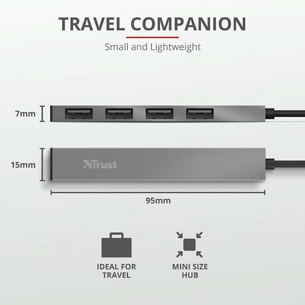 Фото - Хаб USB Trust Halyx Aluminium (23786)