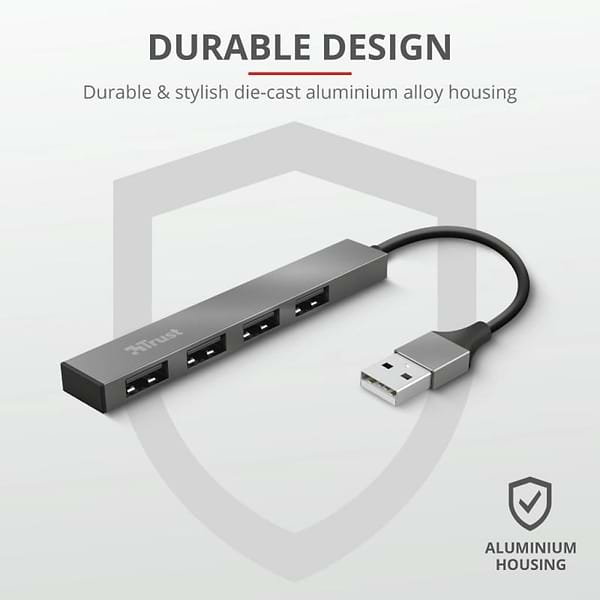 Фото - Хаб USB Trust Halyx Aluminium (23786)
