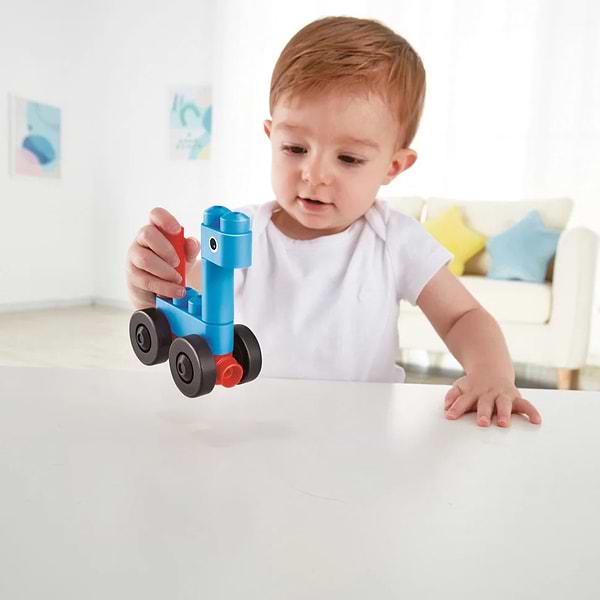 Фото - Пластиковий конструктор PolyM Машинки і звірята 6 деталей (760001)