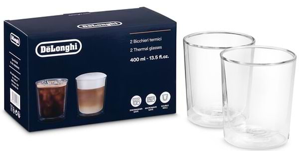 Фото - Набор стаканов с двойными стенками Delonghi DLSC318 2 шт. 400 мл