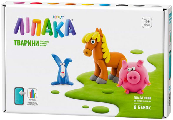 Фото - Масса для лепки Ліпака Поросенок, лошадка, кролик (60023-UA01) Фото - Масса для лепки Ліпака Поросенок, лошадка, кролик (60023-UA01)