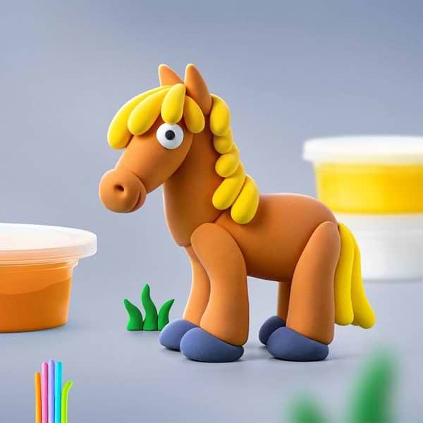 Фото - Масса для лепки Ліпака Поросенок, лошадка, кролик (60023-UA01)