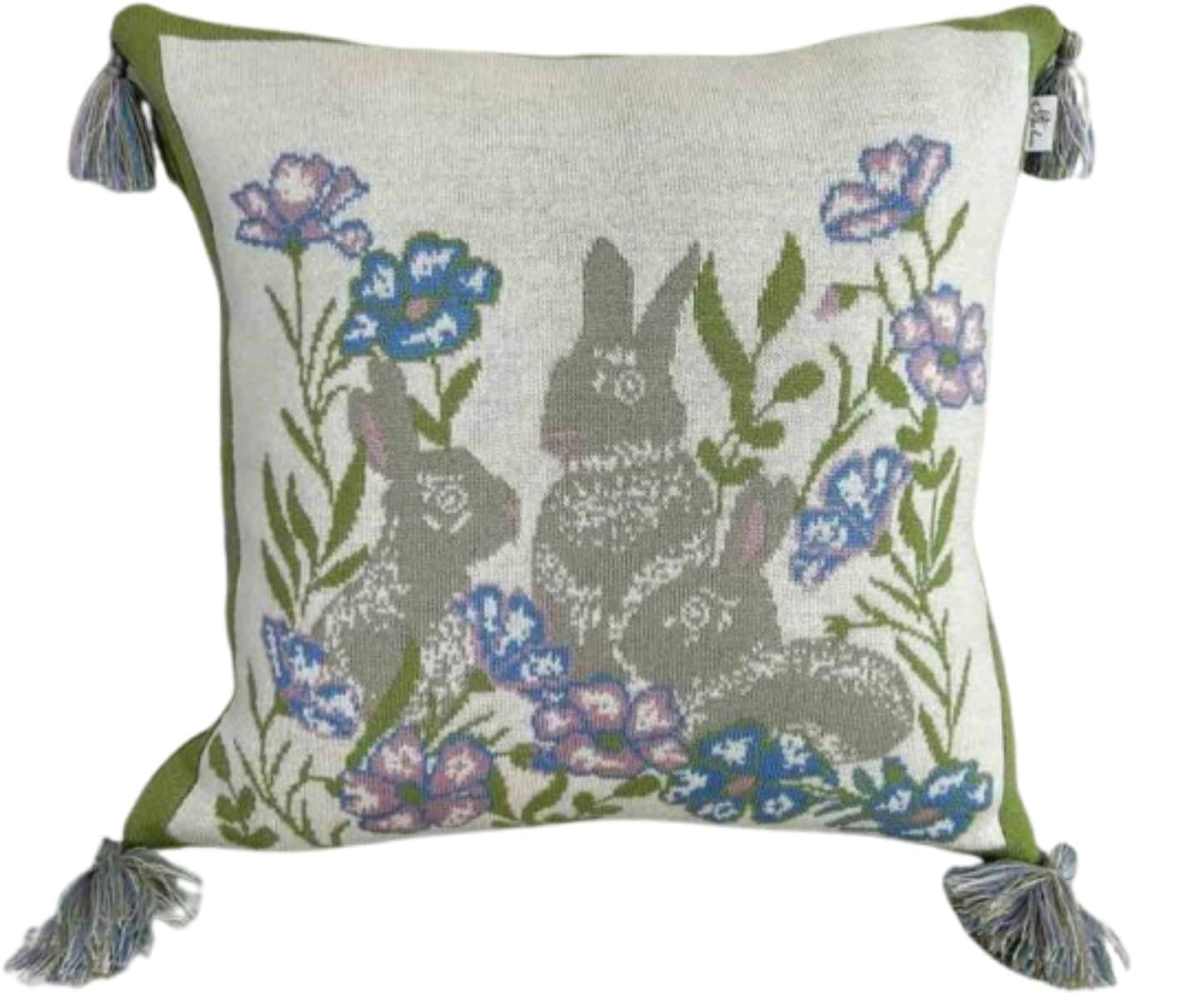 Подушка декоративна Прованс в'язана Sweet home Зайчата 45х45 (028634) - Фото 1