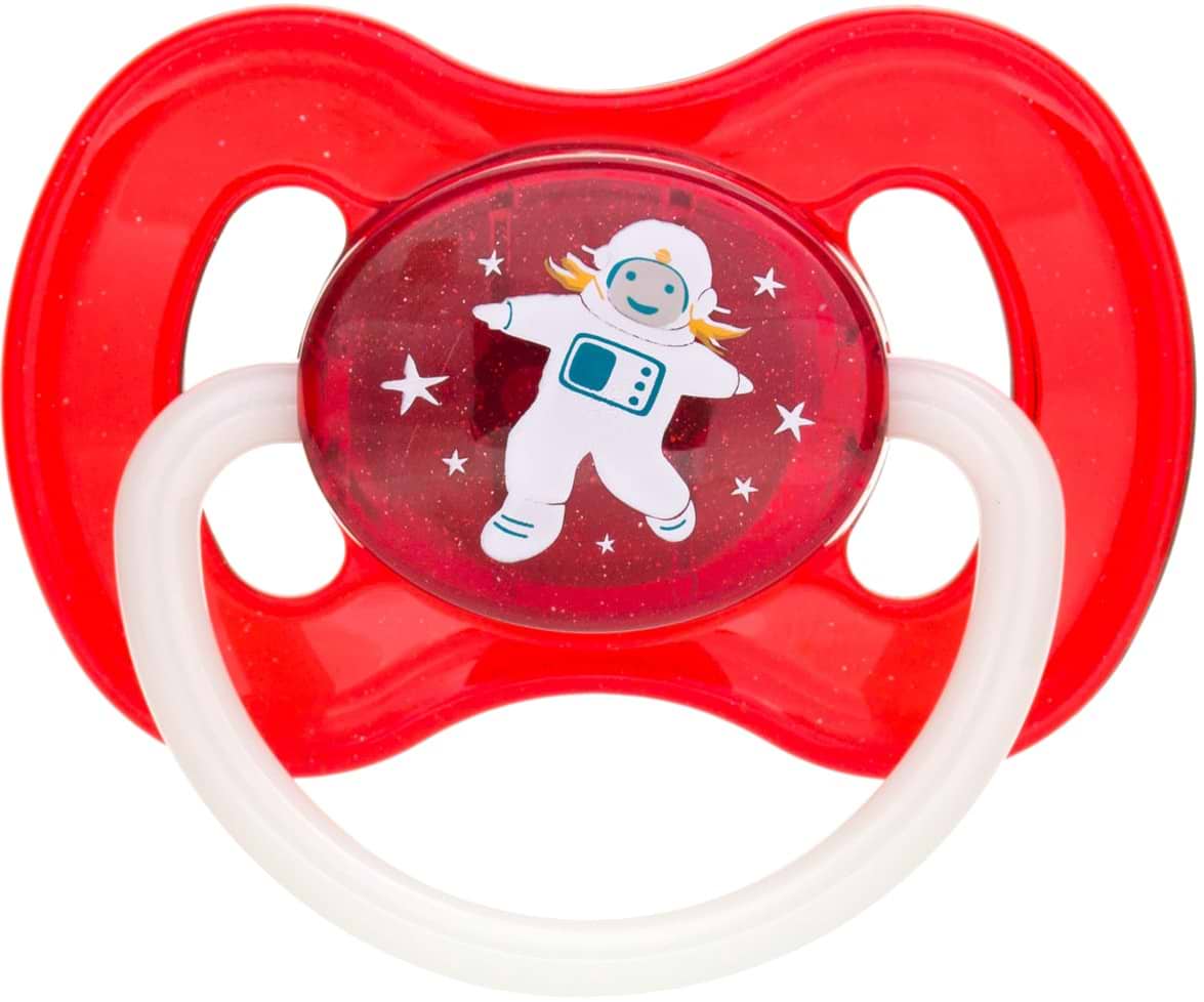 Круглая пустышка Canpol babies space латексная красная, 1 шт. (23/222_red)