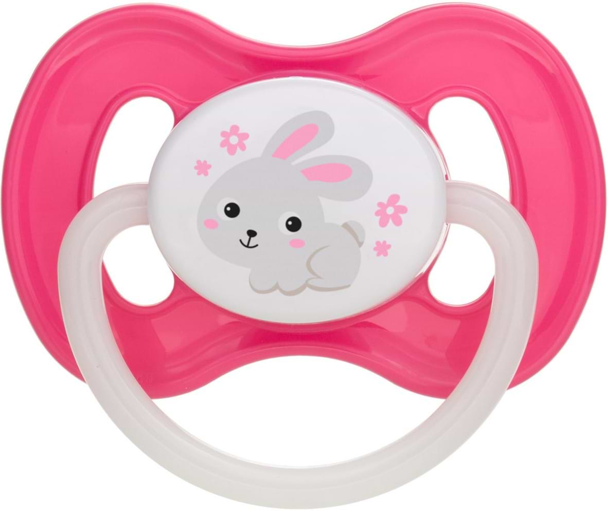 Симметричная пустышка Canpol babies Bunny & Company силиконовая розовая, 1 шт. (23/269_pin)