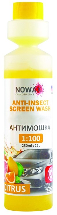 Омивач скла NOWAX Anti Insect Screen Wash Citrus 250 мл (NX25025)