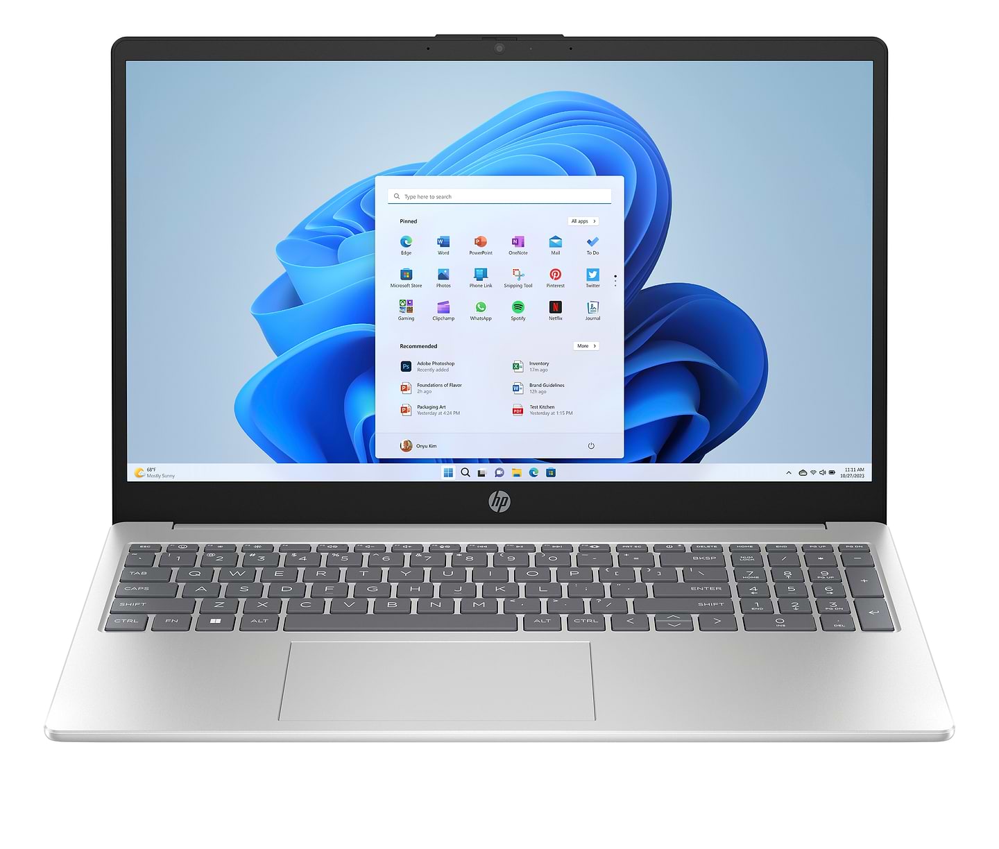 Ноутбук HP 15-fc0054ua (9E5C3EA) Silver - Фото 1