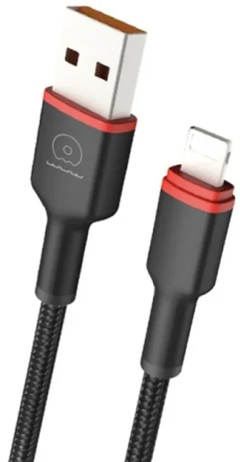 Кабель WUW X203 USB Lightning 2,4А Black (6972573336210)