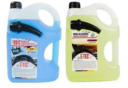 Фото - Омыватель стекла E-TEC комплект зимний 4 л + летний 4 л Антимошка (7249/20-034-4-IS)