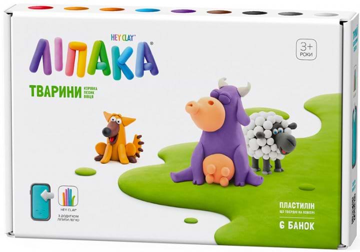 Маса для ліплення Ліпака Корівка, песик, вівця (60024-UA01) - Фото 1