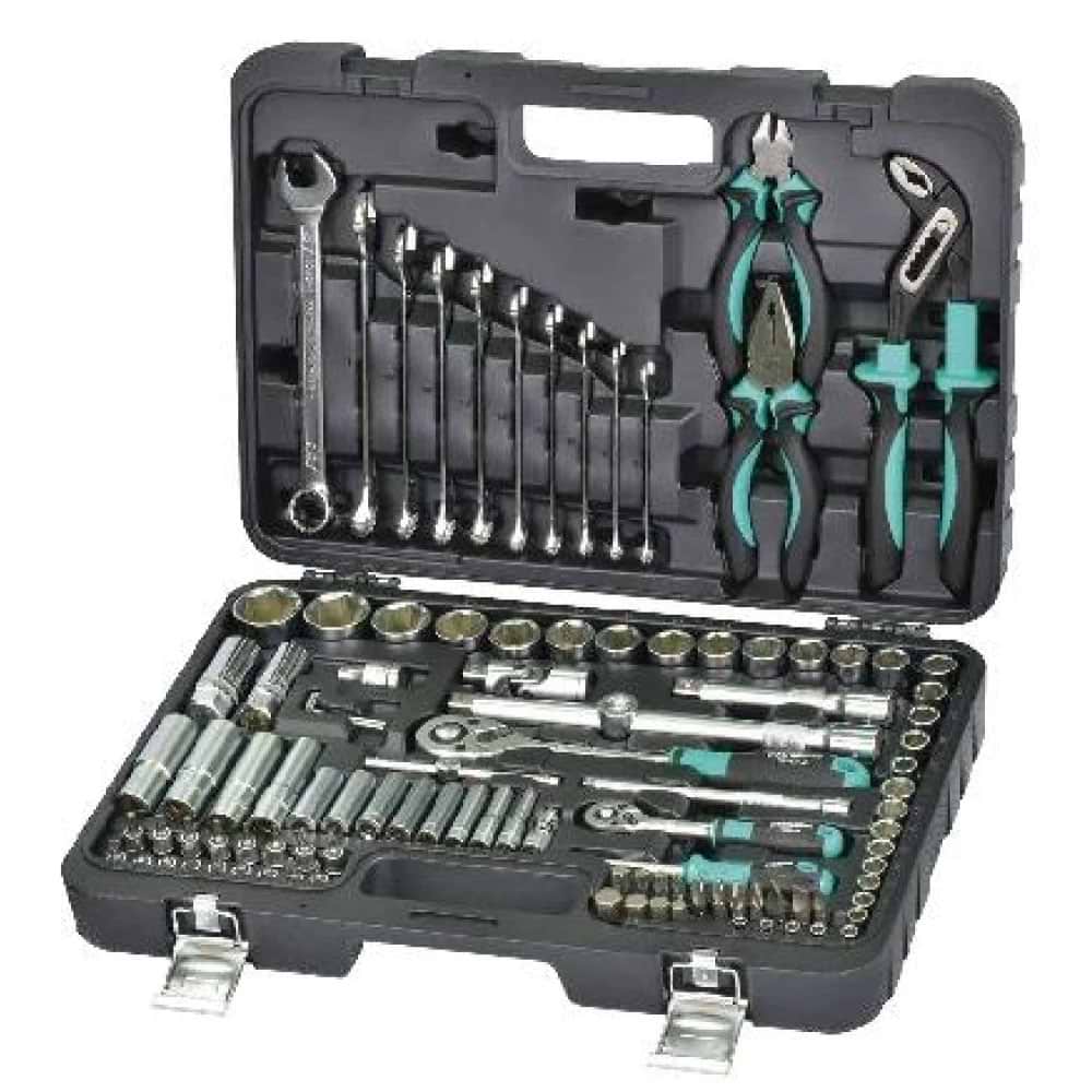 Набір інструментів Whirlpower 104 пр. 1/4"-1/2" 4-32 мм+ключі 8-19 мм (1614-58104S)