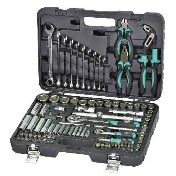 Фото - Набор инструментов Whirlpower 104 пр. 1/4"-1/2" 4-32 мм+ключи 8-19 мм (1614-58104S)