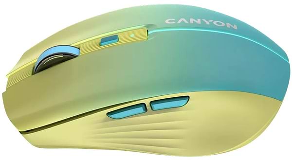 Фото - Мышь беспроводная Canyon MW-44 LED BT/Wireless Rechargeable Yellow Blue (CNS-CMSW44UA)