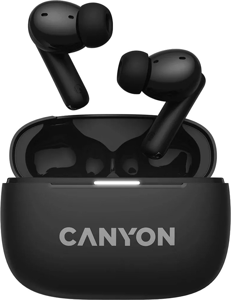 Навушники вкладиші бездротові TWS Canyon OnGo TWS-10 ANC ENC Deep Black (CNS-TWS10B) - Фото 1