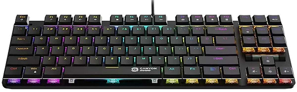 Фото - Клавіатура дротова ігрова Canyon Cometstrike GK-50 RGB TKL ENG/UKR Black (CND-SKB50-US)