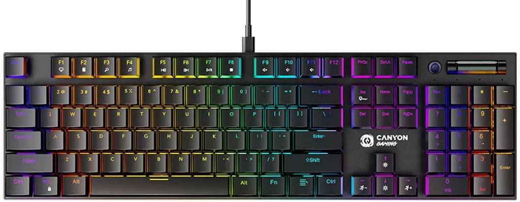 Клавіатура дротова ігрова Canyon Cometstrike GK-55 RGB ENG/UKR Black (CND-SKB55-US) - Фото 1
