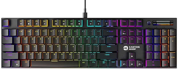 Фото - Клавіатура дротова ігрова Canyon Cometstrike GK-55 RGB ENG/UKR Black (CND-SKB55-US)