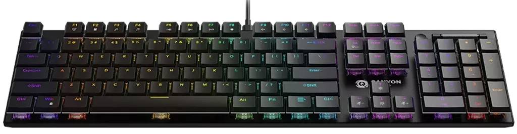 Фото - Клавіатура дротова ігрова Canyon Cometstrike GK-55 RGB ENG/UKR Black (CND-SKB55-US)