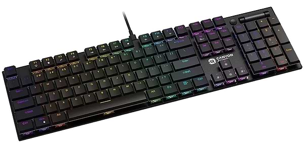 Фото - Клавіатура дротова ігрова Canyon Cometstrike GK-55 RGB ENG/UKR Black (CND-SKB55-US)