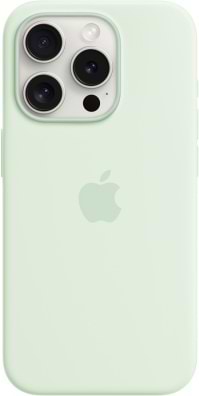 Чехол для смартфона Apple Silicone Case with MagSafe iPhone 15 Pro Soft Mint (MWNL3) - Фото 1