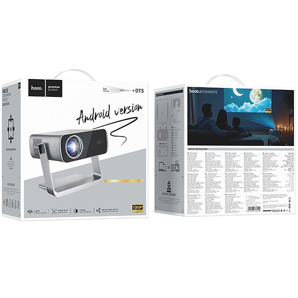 Фото - Проектор HOCO DT5 1080P Android version (6942007656290)