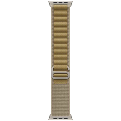 Ремінець для смарт-годинника Apple 49mm Tan Alpine Loop - Medium - Natural Titanium Finish (MXN23ZM/A) - Фото 1