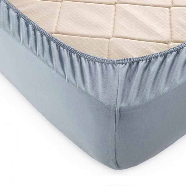 Фото - Простынь полуторная GM Textile на резинке серая 160х200х25