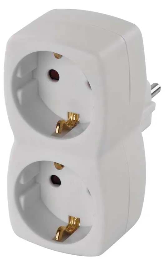 Фото - Разветвитель 220В EMOS P00252N на 2 розетки с заземлением