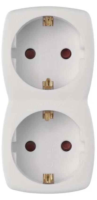 Фото - Разветвитель 220В EMOS P00252N на 2 розетки с заземлением