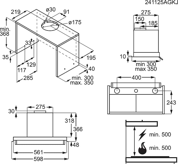 Фото - Вытяжка встраиваемая Electrolux LFP516K