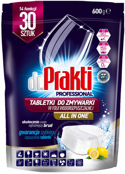 Таблетка для посудомийної машини DR. PRAKTI 30шт - Фото 1