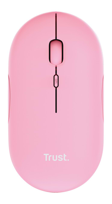 Мышь беспроводная Trust Puck Rechargeable Ultra-Thin BT WL Silent Pink (24125) - Фото 1