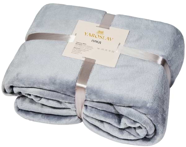 Фото - Плед полуторний Ярослав Фліс сірий 145х200 (44125)