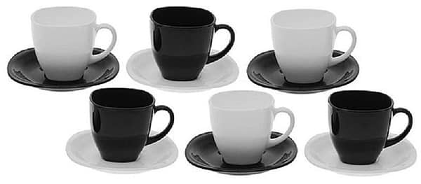 Фото - Сервиз чайный Luminarc Carine Black&White 6х220 мл (D2371)