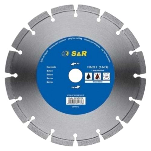 Диск алмазный S&R 230x3.0x22.2 Standart (242431230)