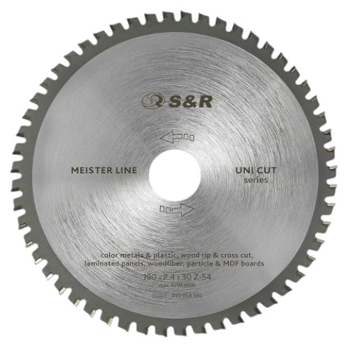 Диск алмазный S&R UniCut 190x30x2.4 Z54 (243054190)