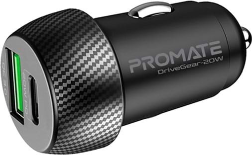 Автомобільний зарядний пристрій Promate Drivegear-20w Black - Фото 1