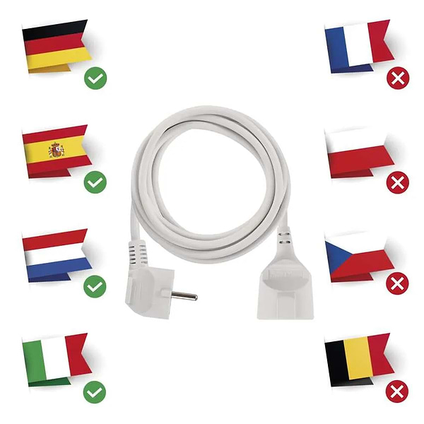 Фото - Удлинитель 220В EMOS P0123R, 1 розетка, 3м.