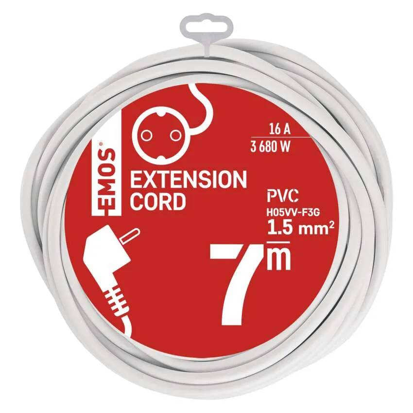 Фото - Удлинитель 220В EMOS P0127R, 1 розетка, 7м.