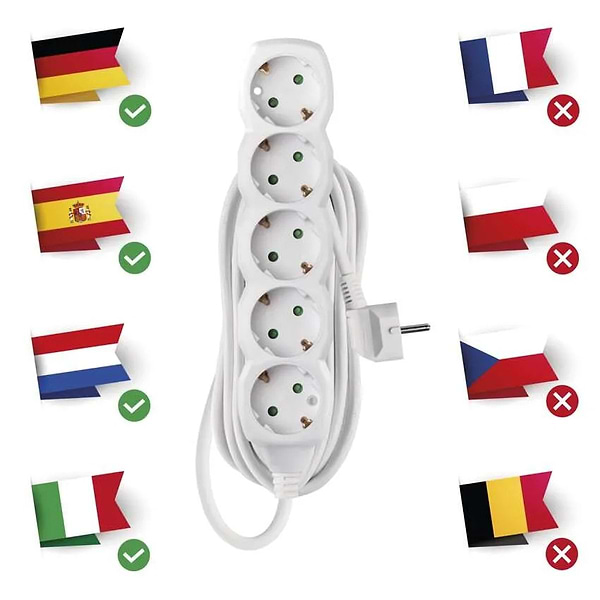 Фото - Подовжувач 220В EMOS P0525R, 5 розетки, 5 м.