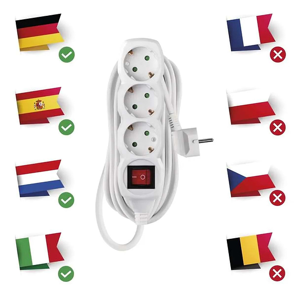 Фото - Подовжувач 220В EMOS P1325R, 3 розетки, 5 м.
